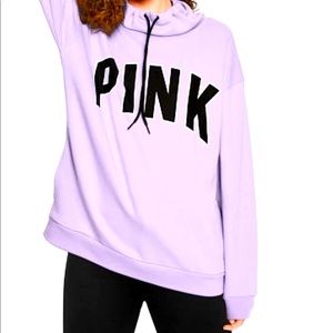 Victoria’s Secret PINK purple fleece cowl neck pull over